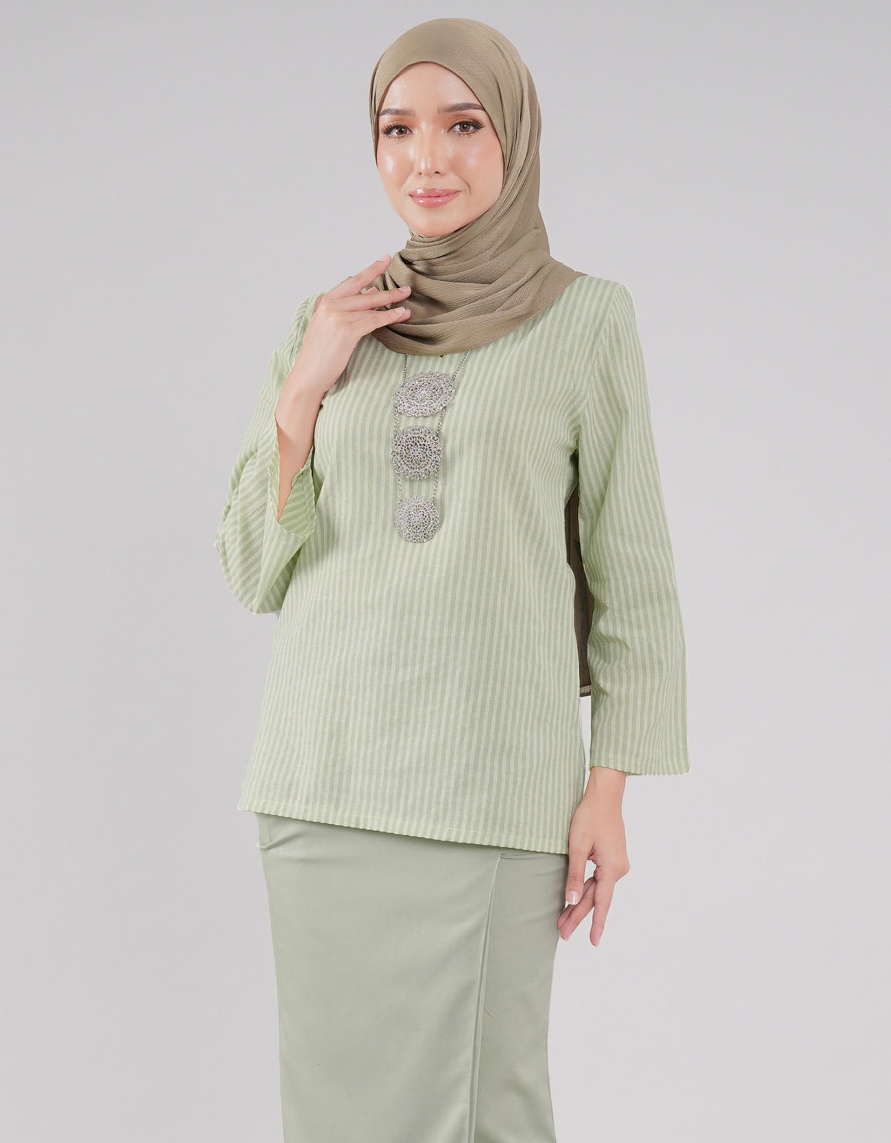 Cempaka Kurung Kedah Adult Cotton - 02 Light Green&w=300&zc=1