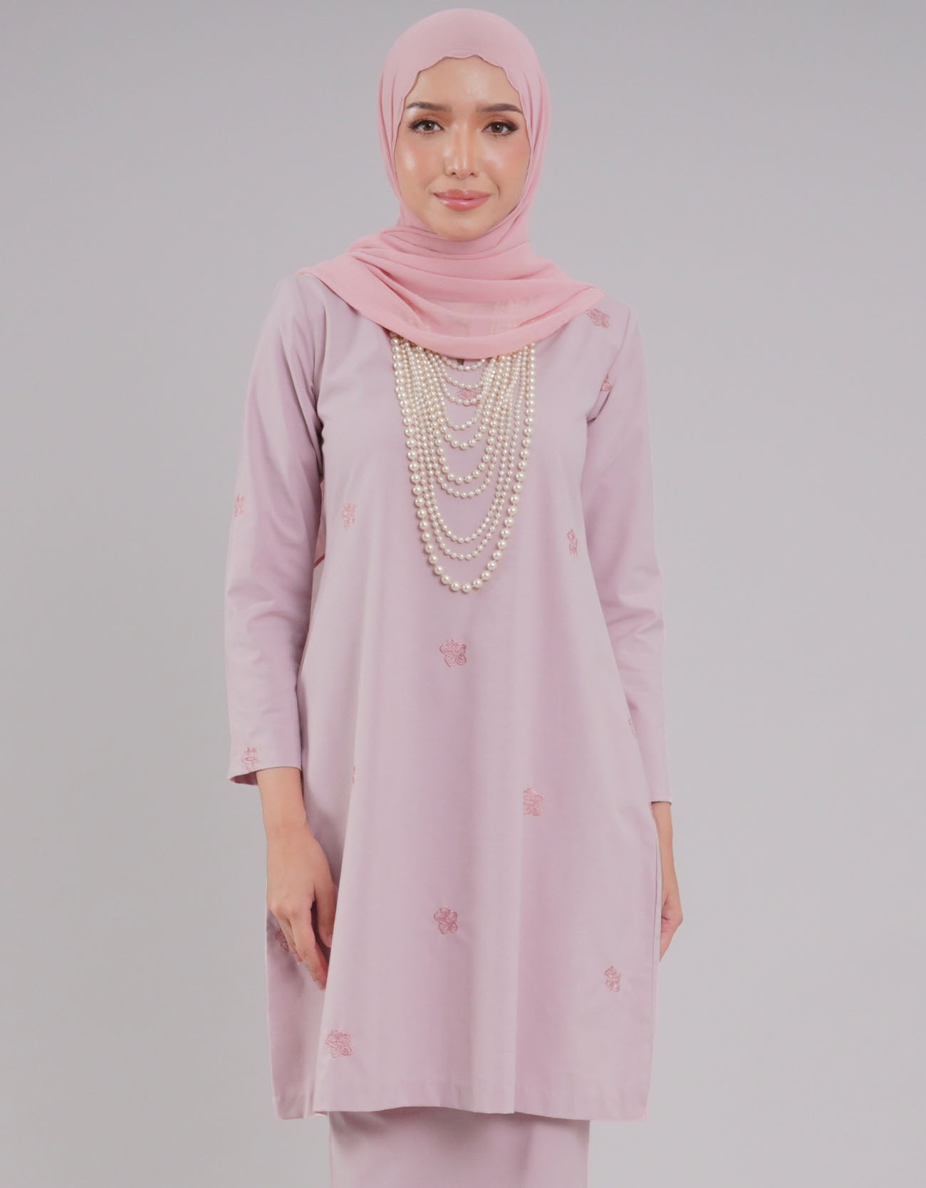 Mahrani Kurung Riau Adult Cotton Embroidered - 02 Light Pink&w=300&zc=1