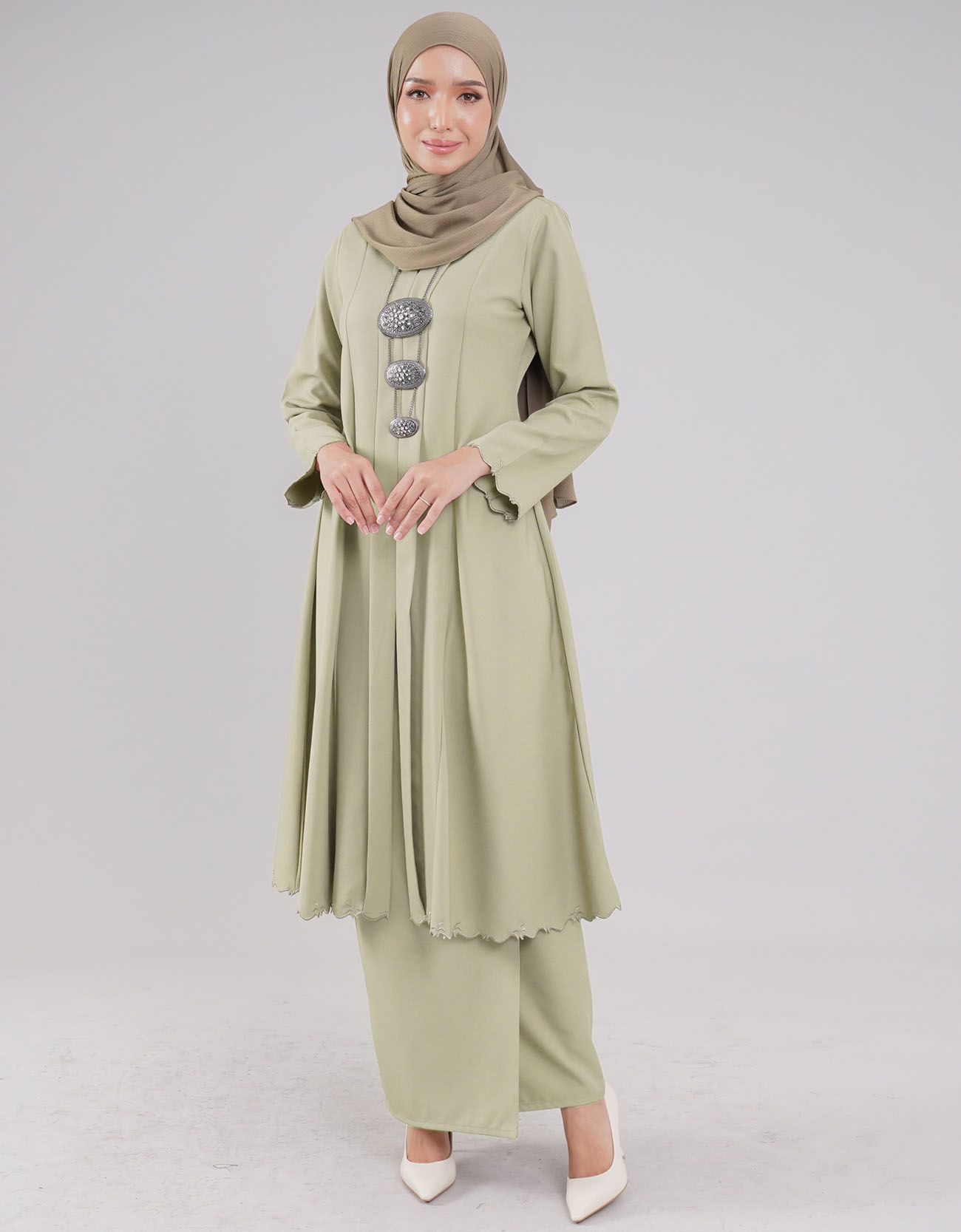 Embun Kebarung Adult Marle Cotton - 02 Laurel Green