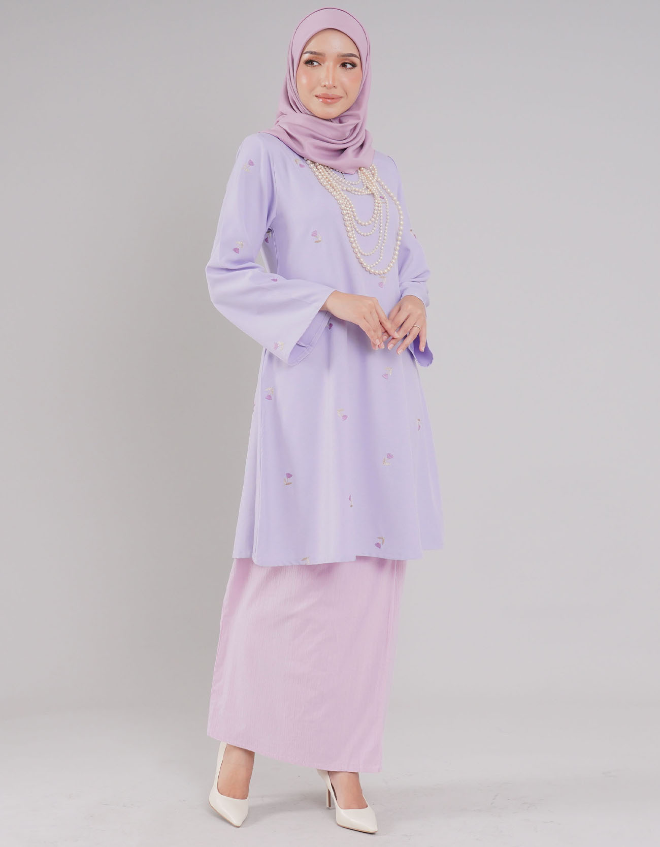 Teratai Kurung Riau Adult - 01 Light Purple