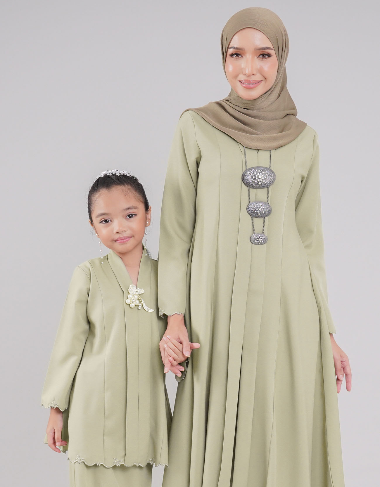 Embun Kebarung Kids Marle Cotton - 02 Laurel Green