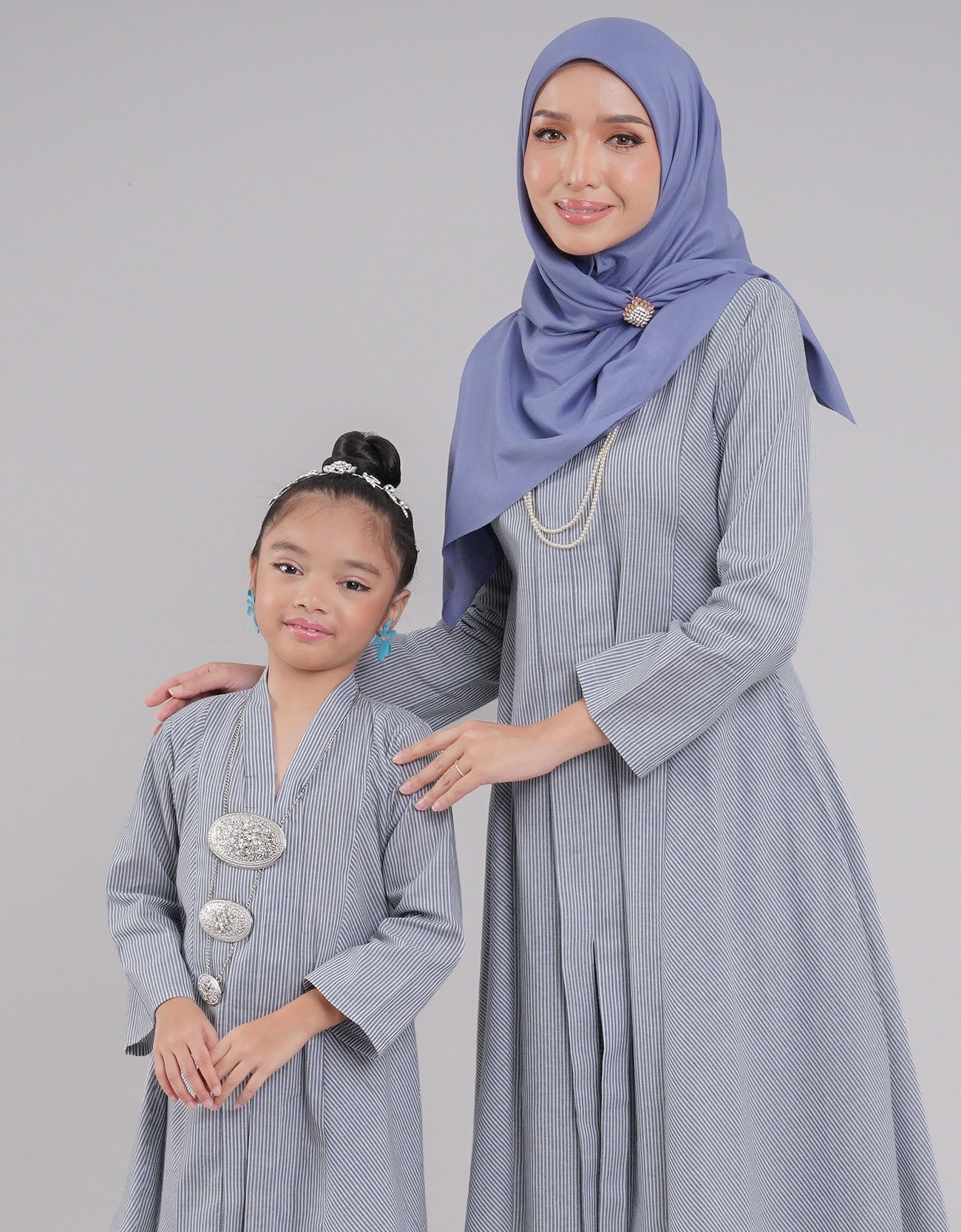 Mahsuri Kebarung Kids Cotton - 01 Blue