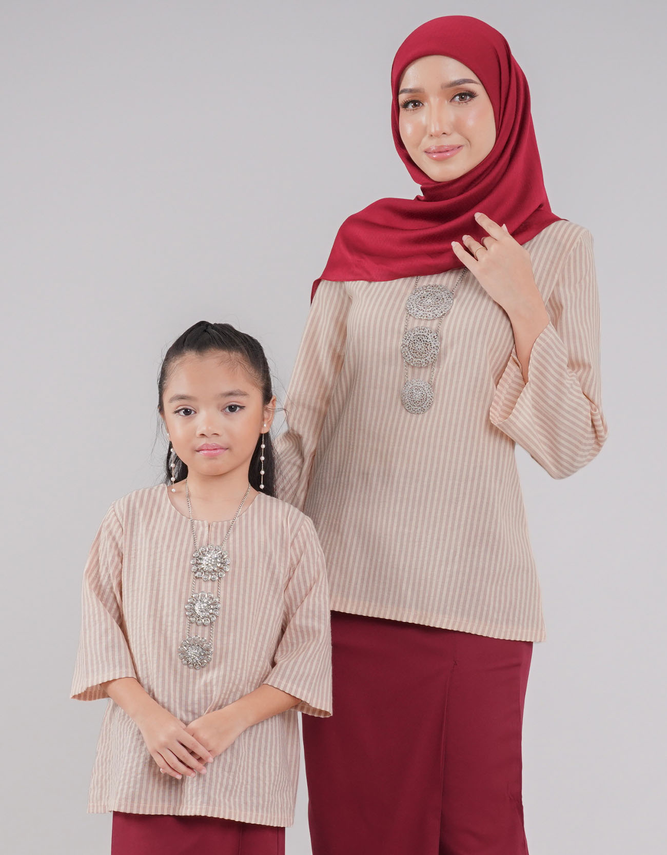 Cempaka Kurung Kedah Kids Cotton - 03 Red