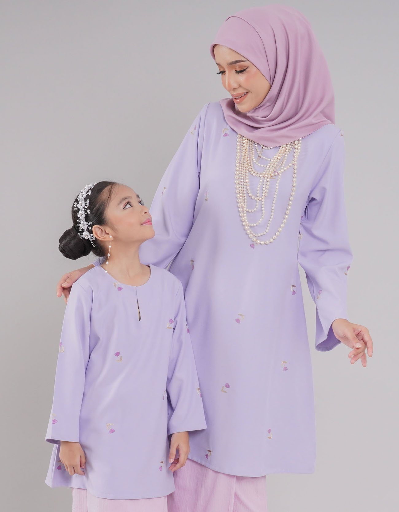 Teratai Kurung Riau Adult - 01 Light Purple