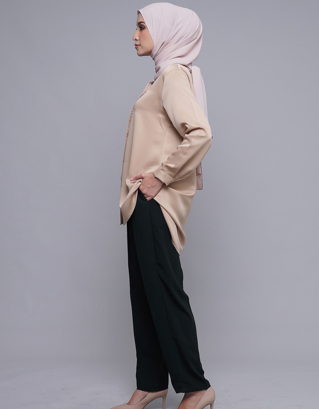 Fiska Pants High Waisted Tapered Pants