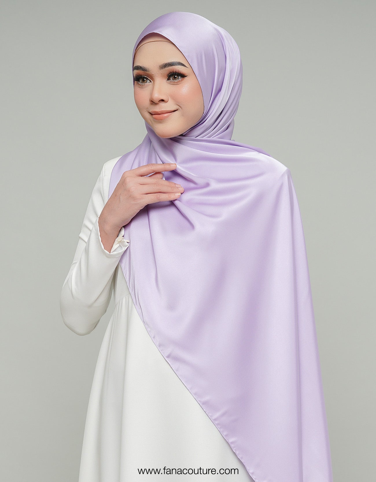 Haayu Shawl Satin - 02 Light Purple