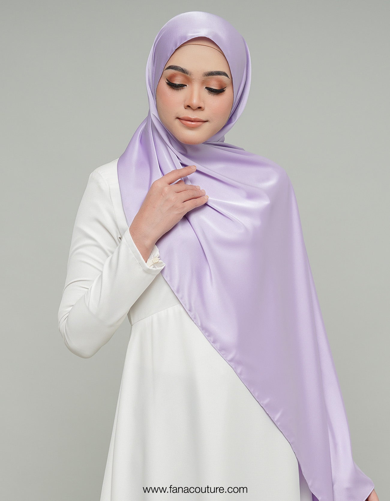 Haayu Shawl Satin - 02 Light Purple