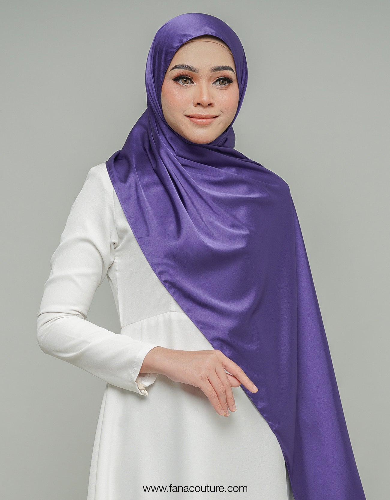 Haayu Shawl Satin - 03 Purple