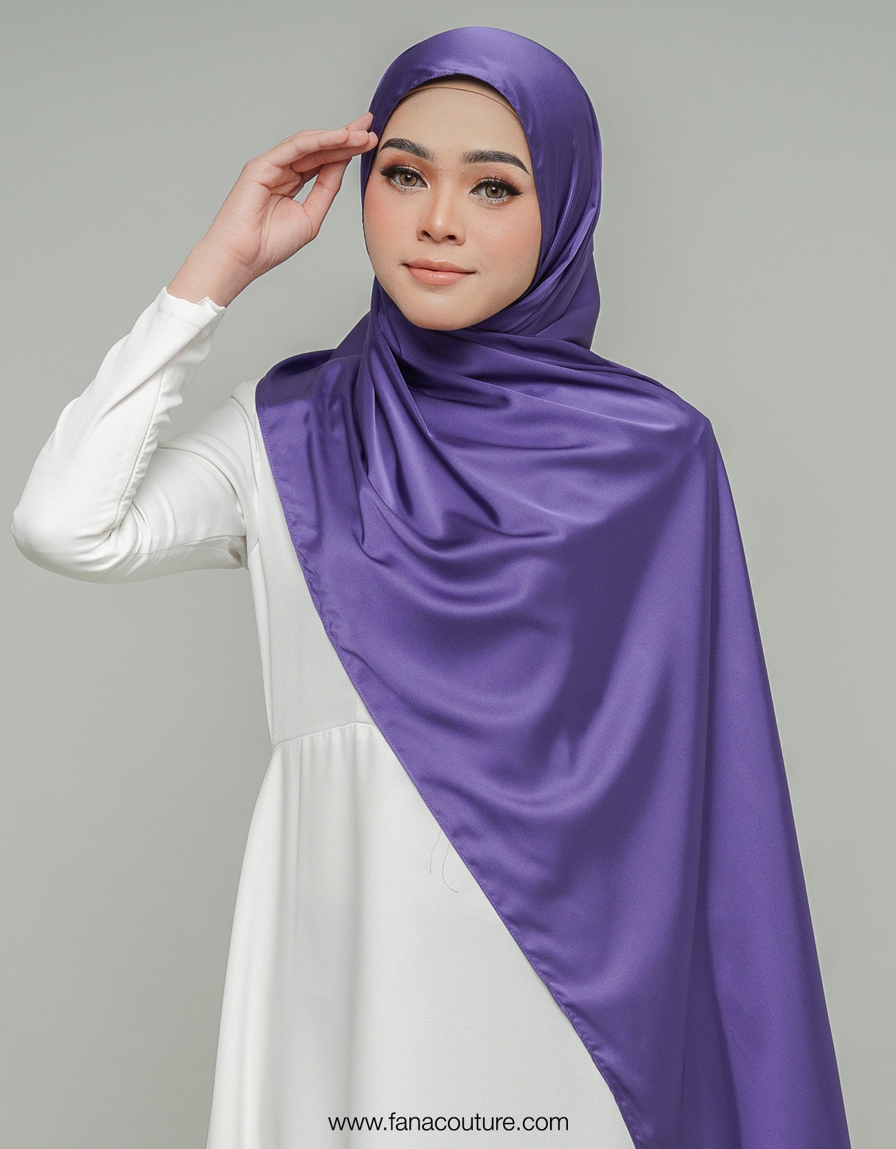 Haayu Shawl Satin - 03 Purple