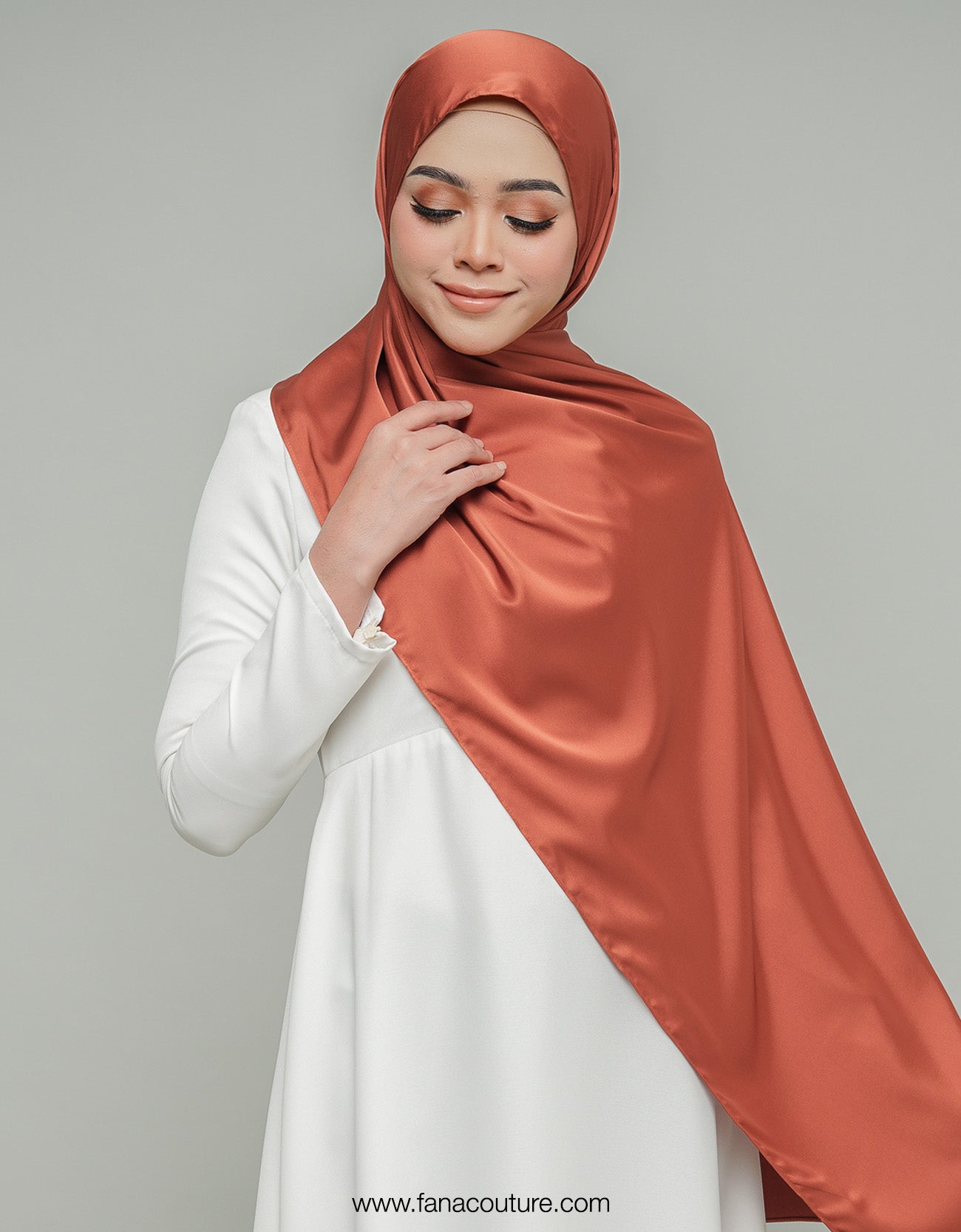 Haayu Shawl Satin - 05 Orange