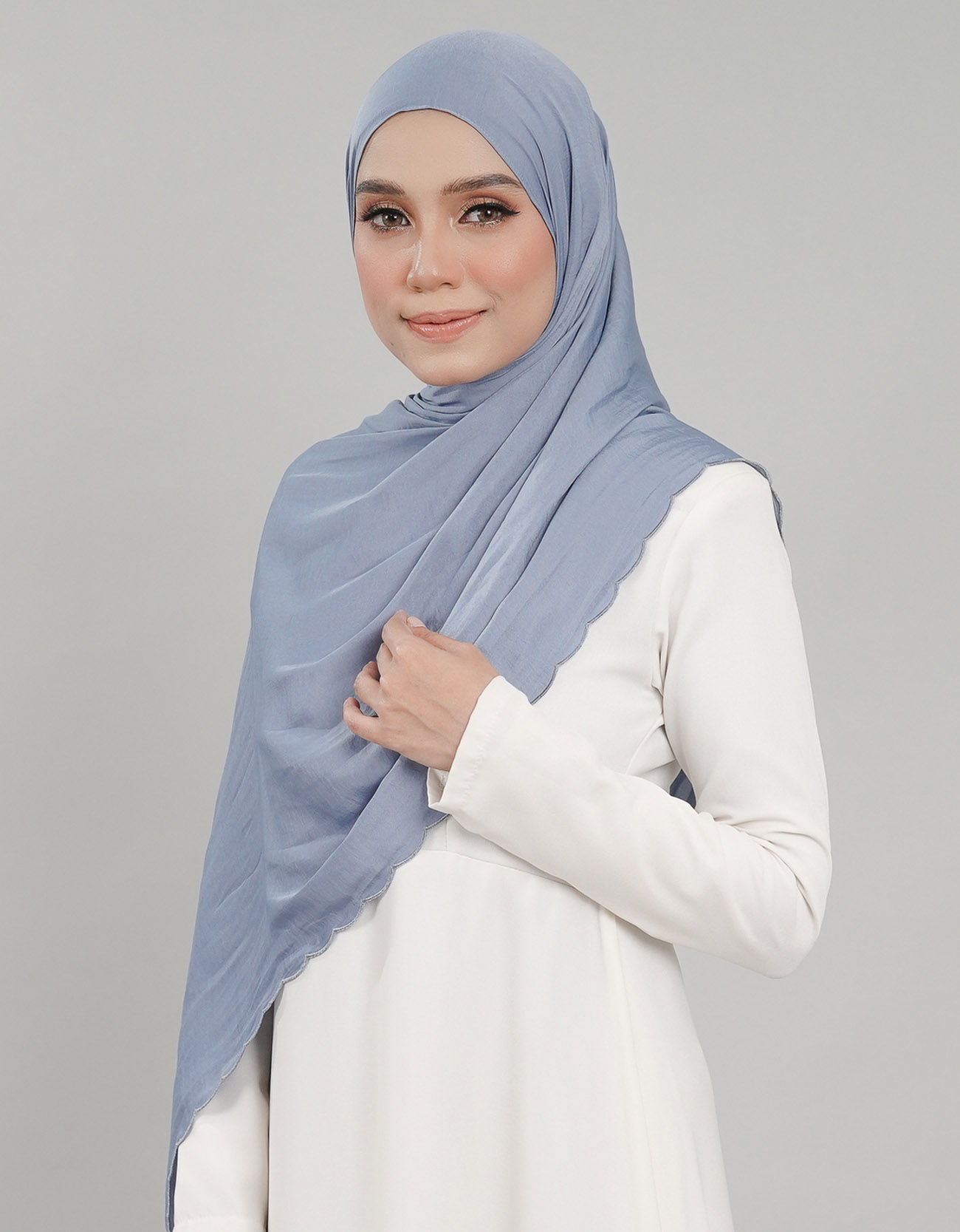 Akasia Shawl Sulam - 06 Sage Blue