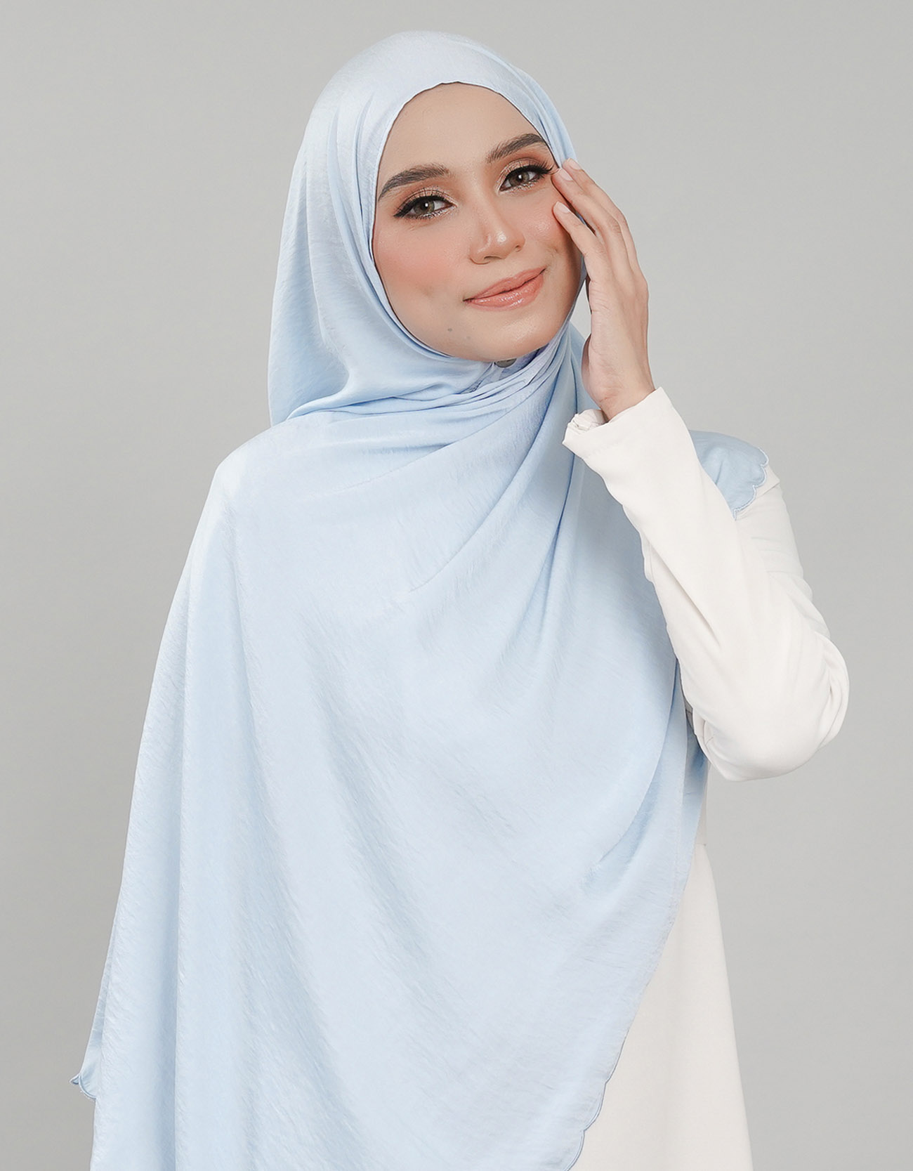 Akasia Shawl Sulam - 07 Baby Blue