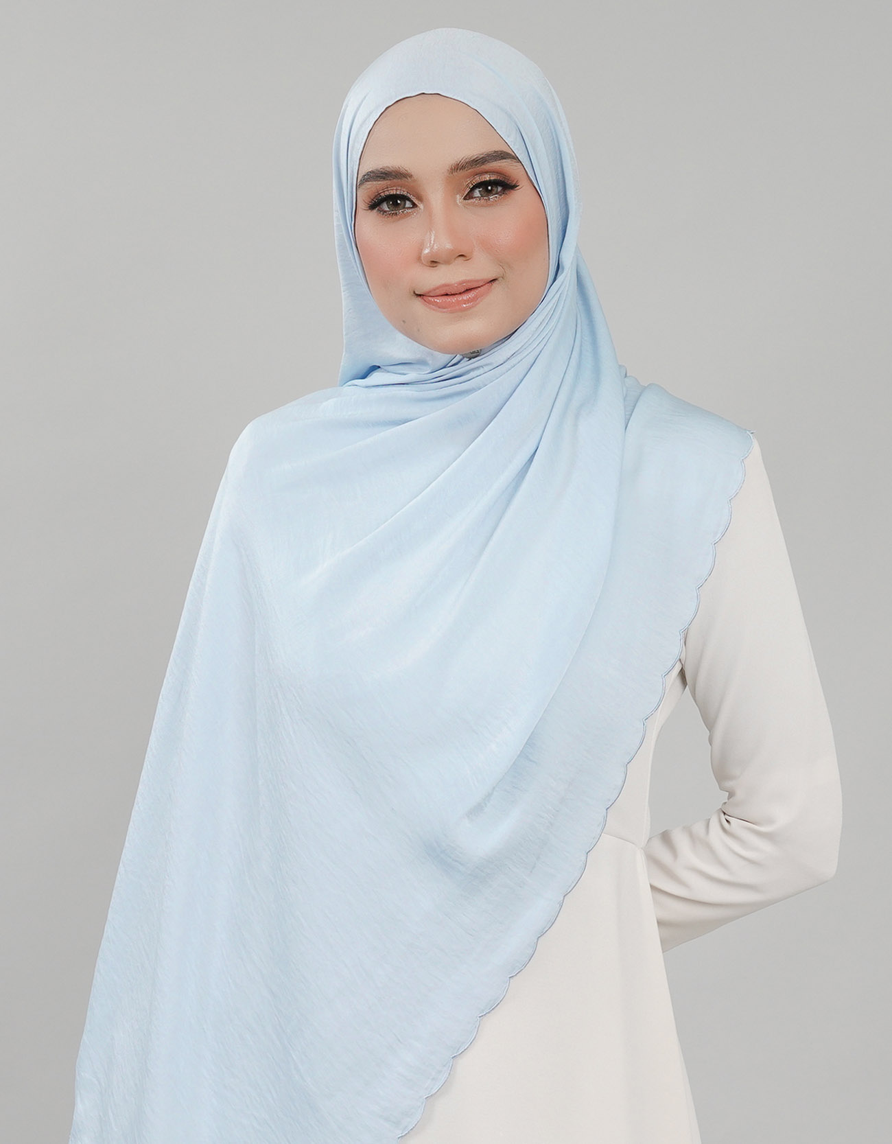 Akasia Shawl Sulam - 07 Baby Blue