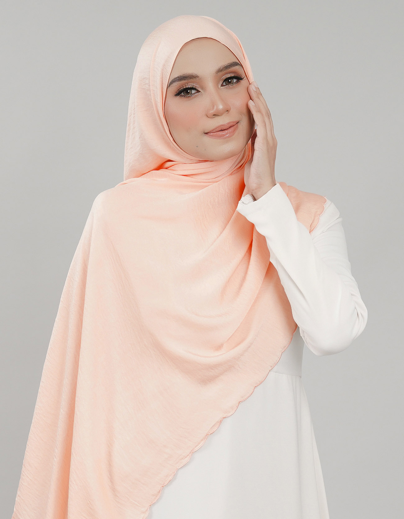 Akasia Shawl Sulam - 09 Salmon