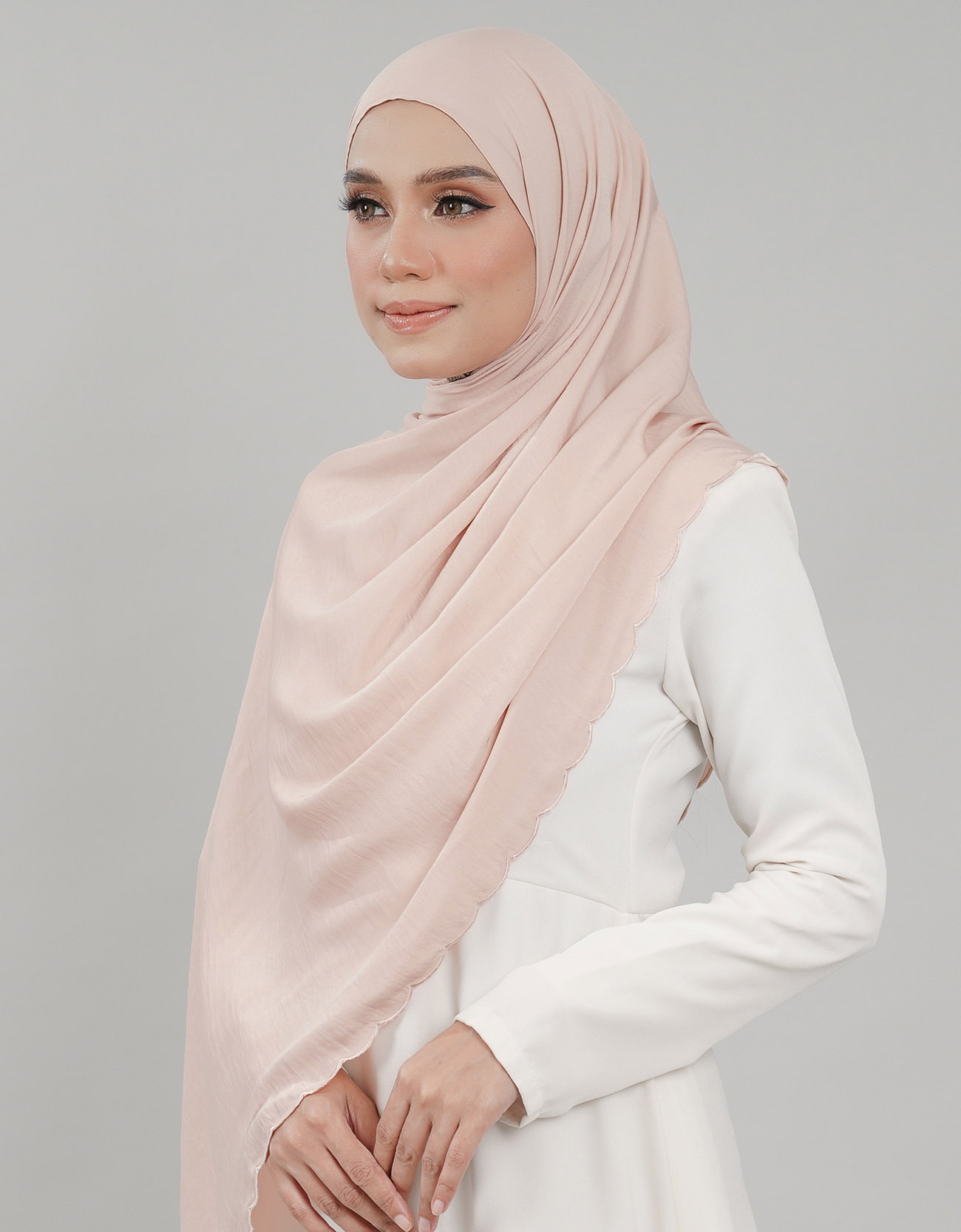 Akasia Shawl Sulam - 12 Apricot