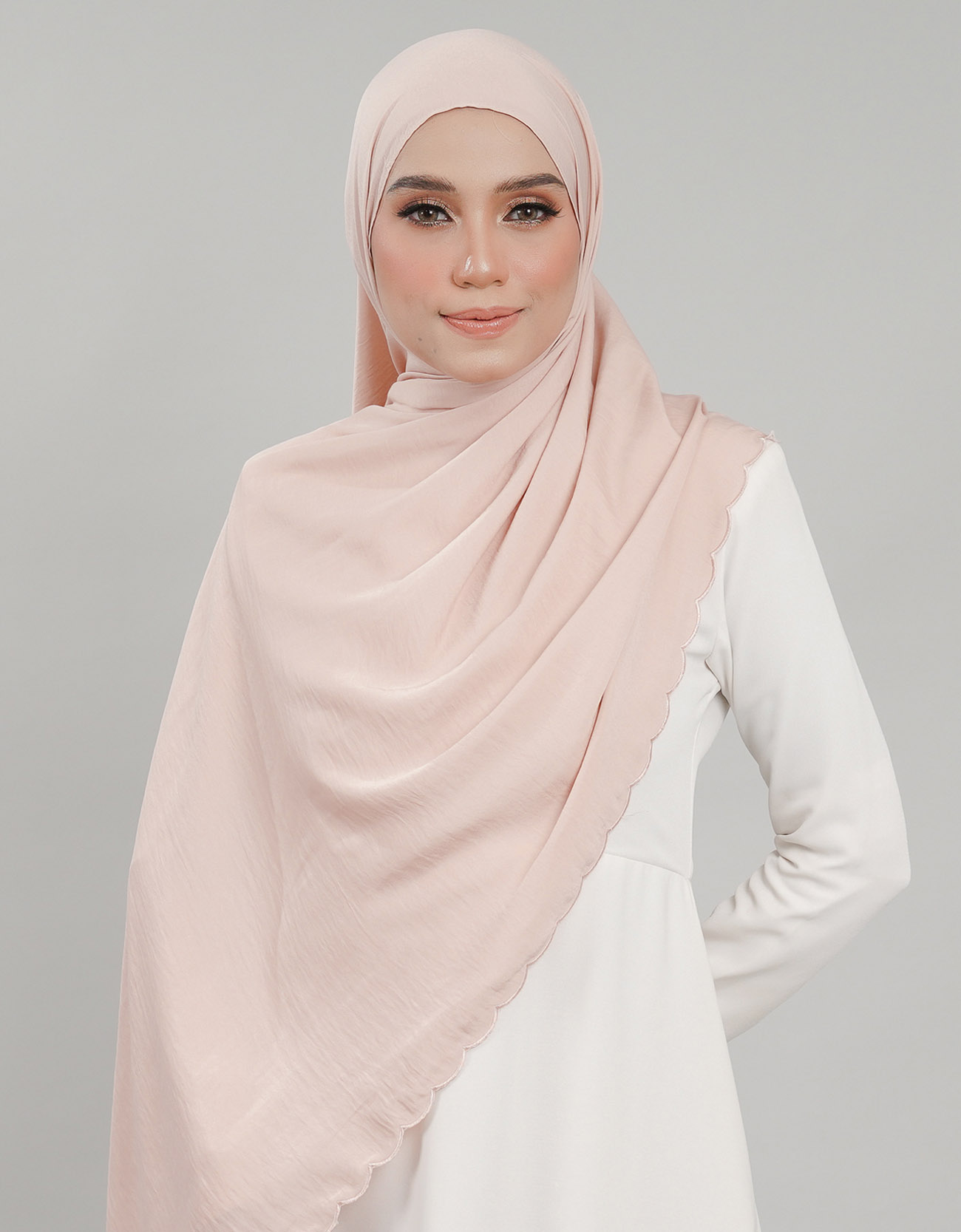 Akasia Shawl Sulam - 12 Apricot