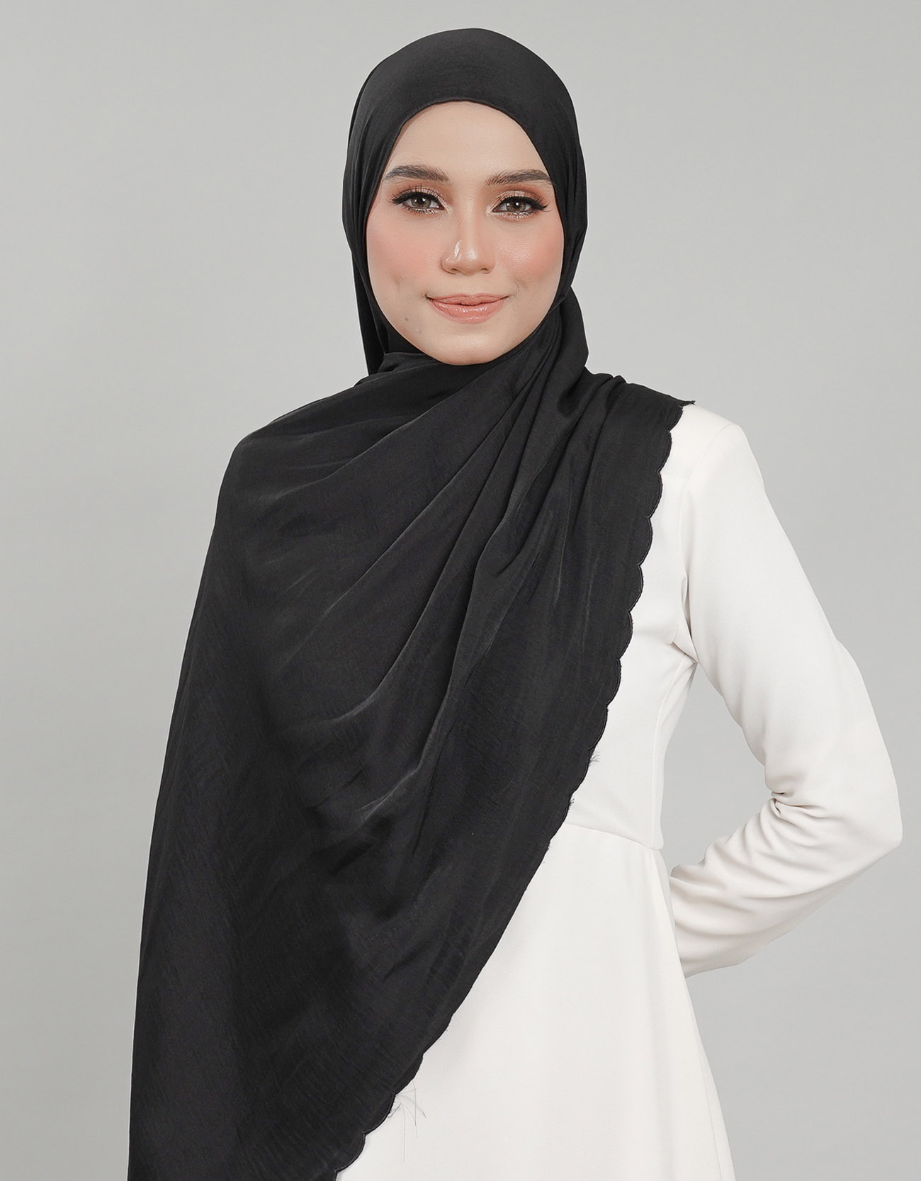 Akasia Shawl Sulam - 13 Black