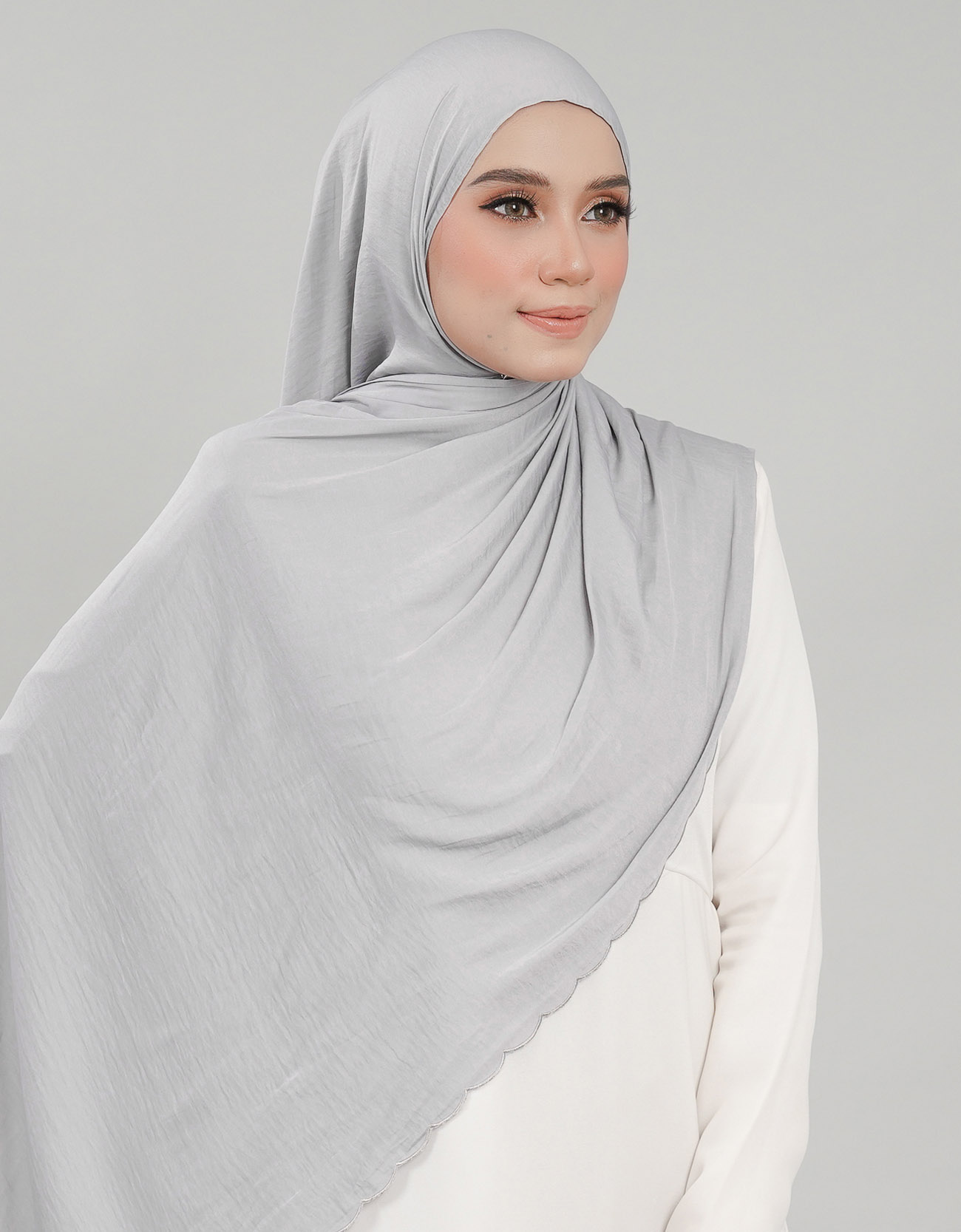 Akasia Shawl Sulam - 15 Gray