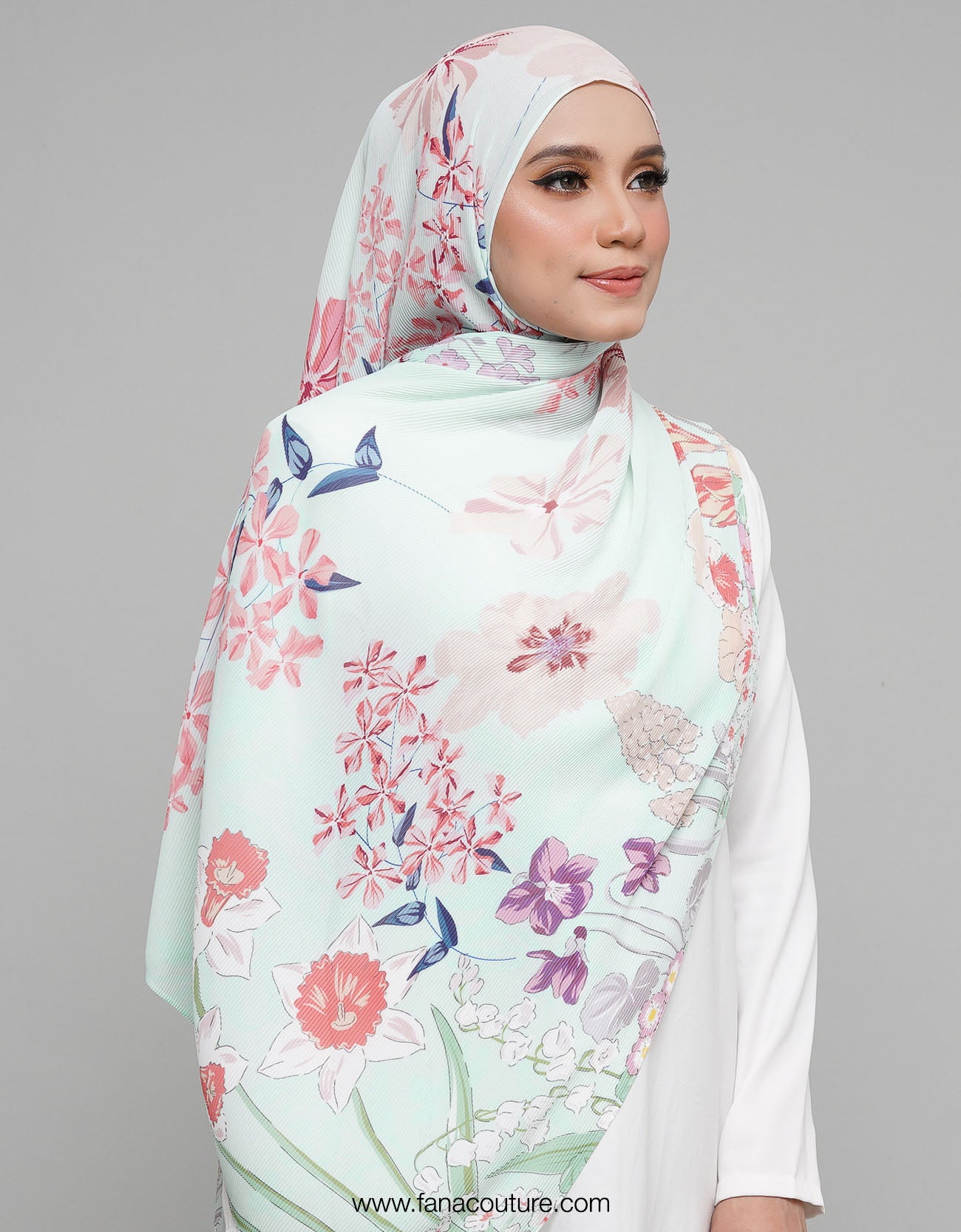 Dayang Pleated Shawl - 01 Ohoka