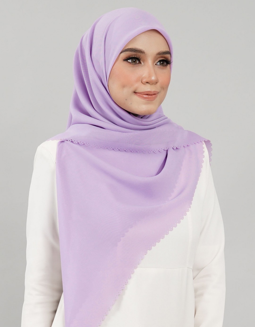 Feena Bawal Plain - 03 Lavendar