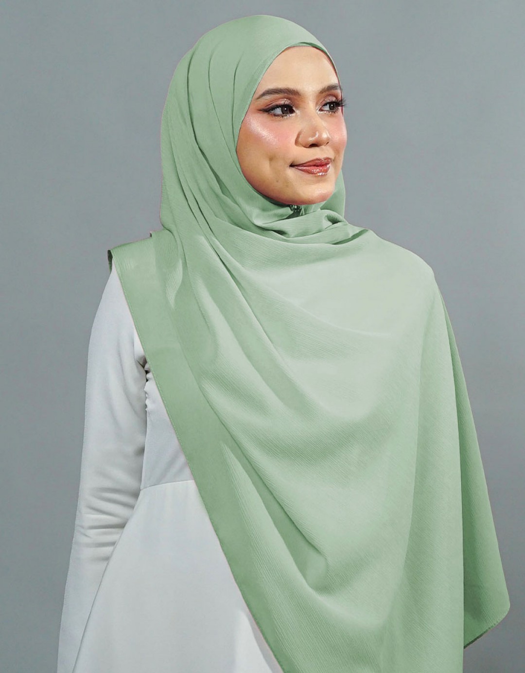 Ireesya Shawl Plain - 07 Pistachio