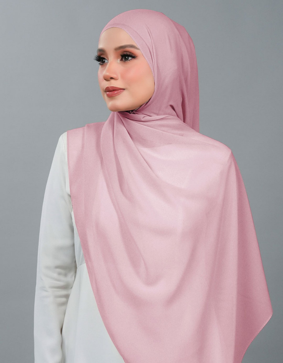 Neya Shawl Plain - 07 Blush Pink
