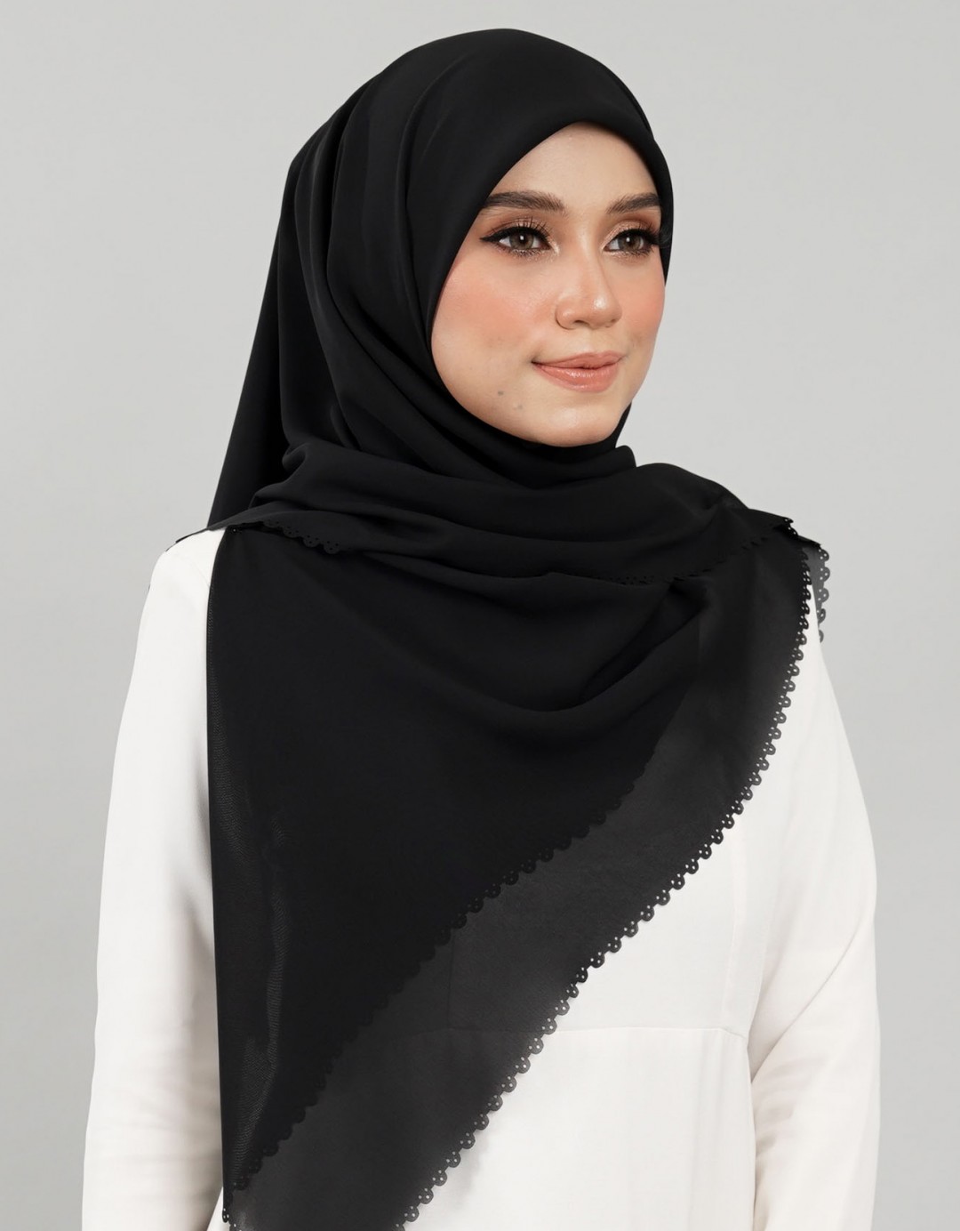 Feena Bawal Plain - 13 Black