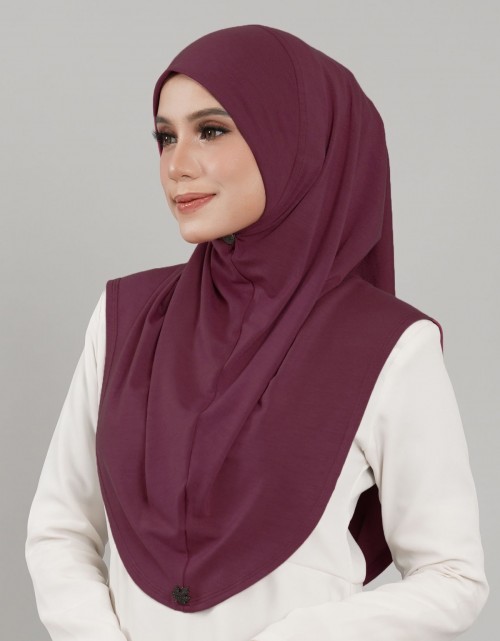 Express Hijab Damia Plain - 14 Raspberry Rose