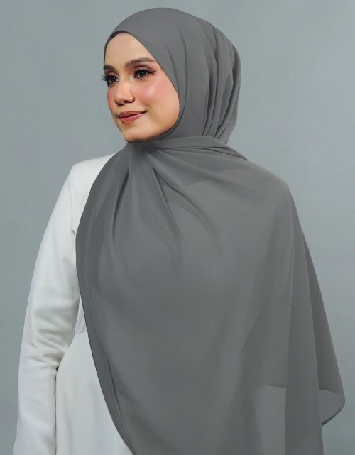Ireesya Shawl Plain - 14 Light Grey