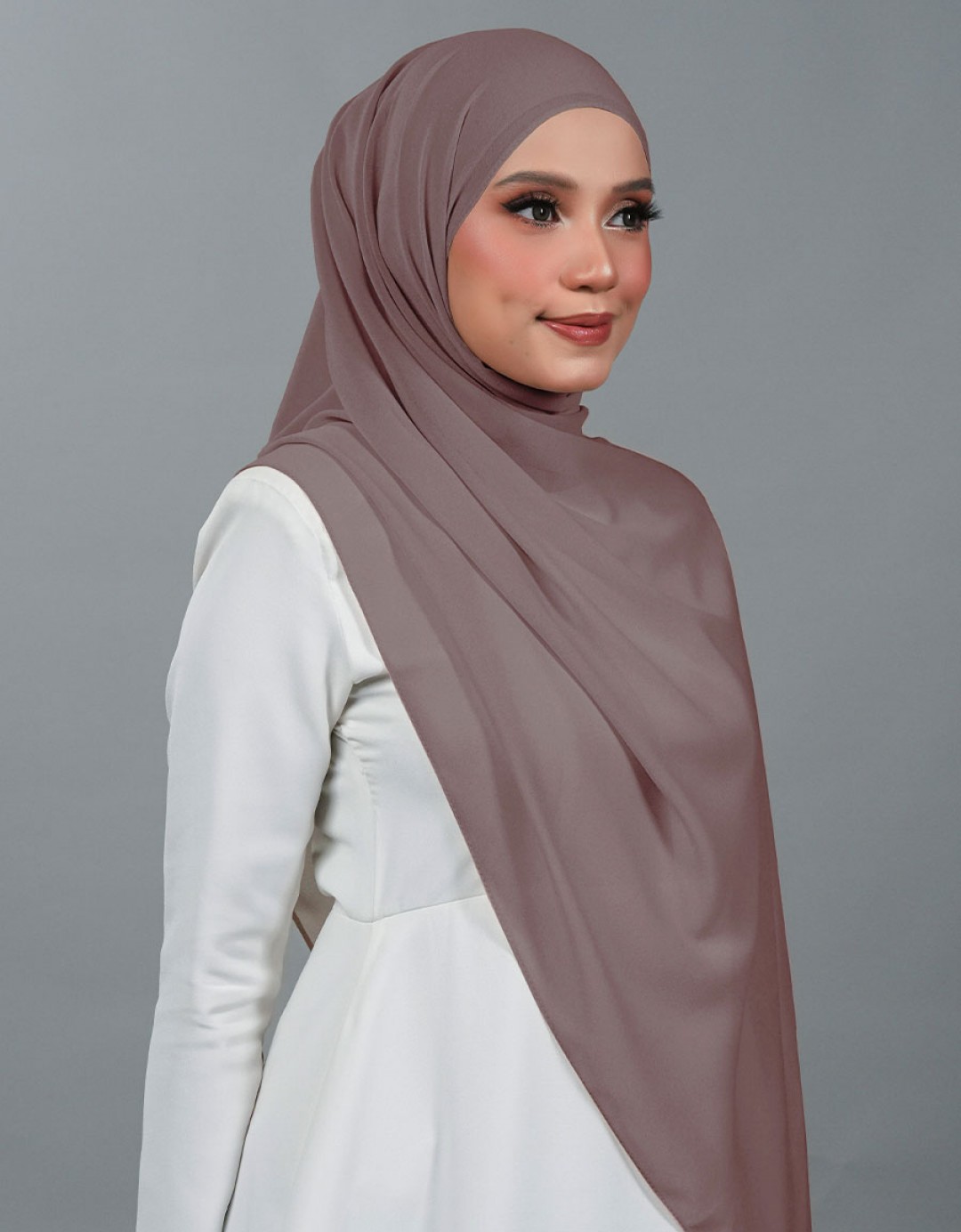 Neya Shawl Plain - 14 Dark Fawn