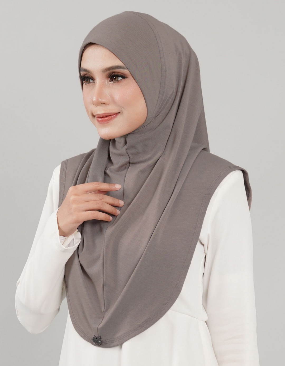 Express Hijab Damia Plain - 20 Smoke