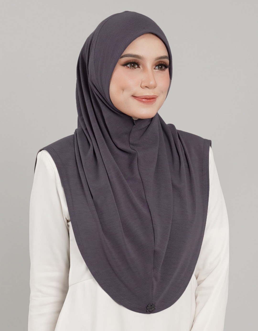 Express Hijab Damia Plain - 21 Steel