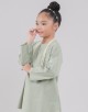 Mahrani Kurung Riau Kids Cotton Embroidered - 01 Green