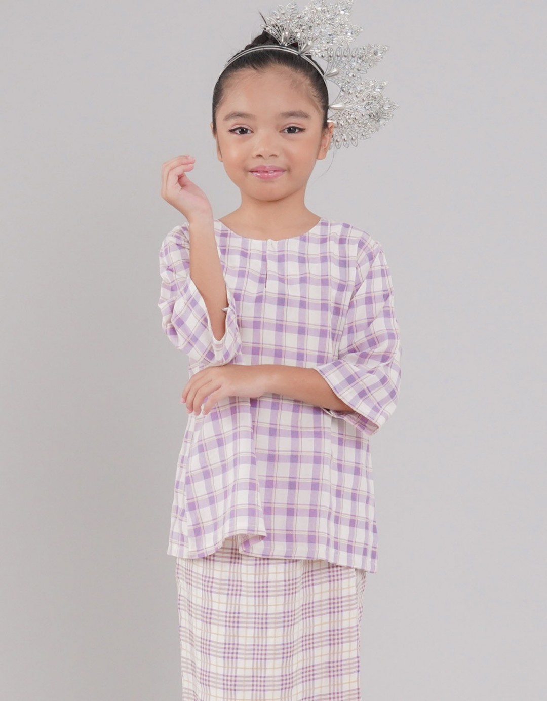 Kasturi Kurung Kedah Kids - 01 Purple