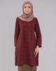 Tanjung Kurung Riau Adult Cotton A-cut Design - 03 Red