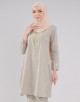 Mahrani Kurung Riau Adult Cotton Embroidered - 03 Light Brown