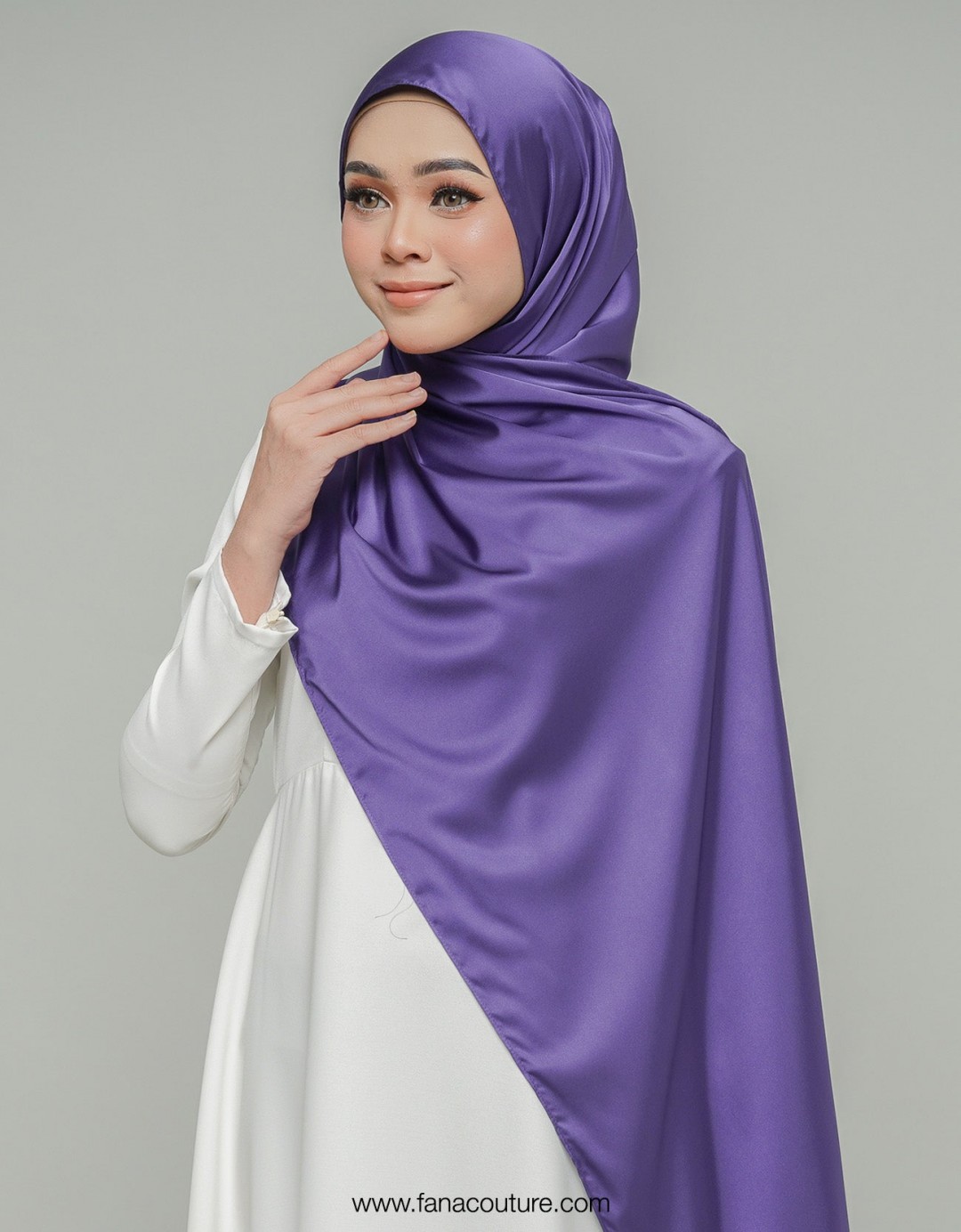 Haayu Shawl Satin - 03 Purple