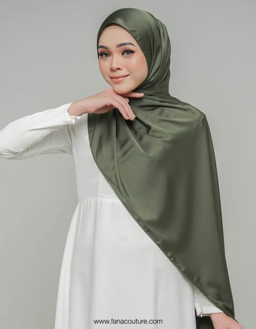 Haayu Shawl Satin - 09 Olive Green