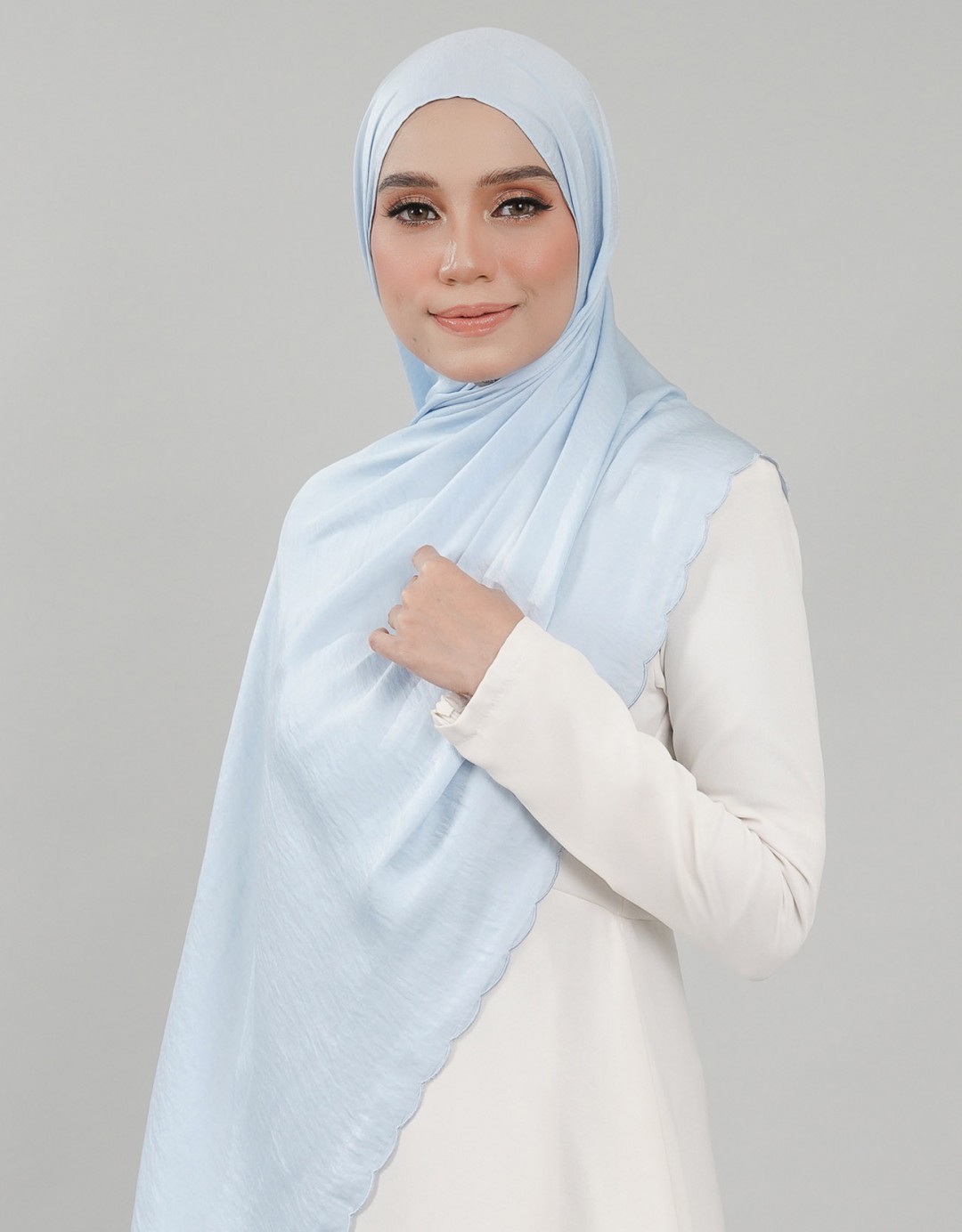 Akasia Shawl Sulam - 07 Baby Blue