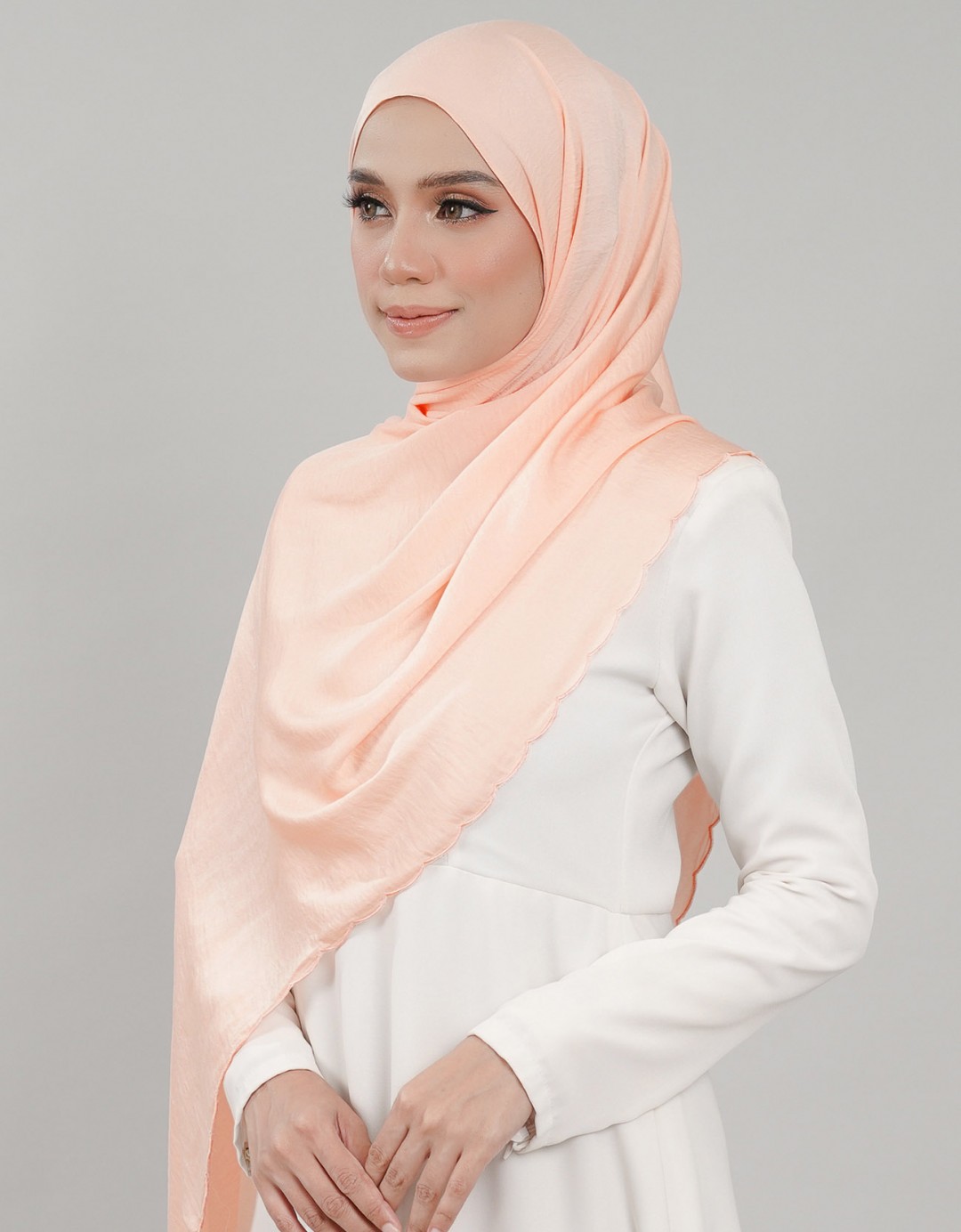 Akasia Shawl Sulam - 09 Salmon