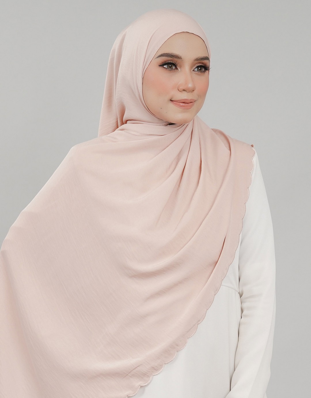 Akasia Shawl Sulam - 12 Apricot