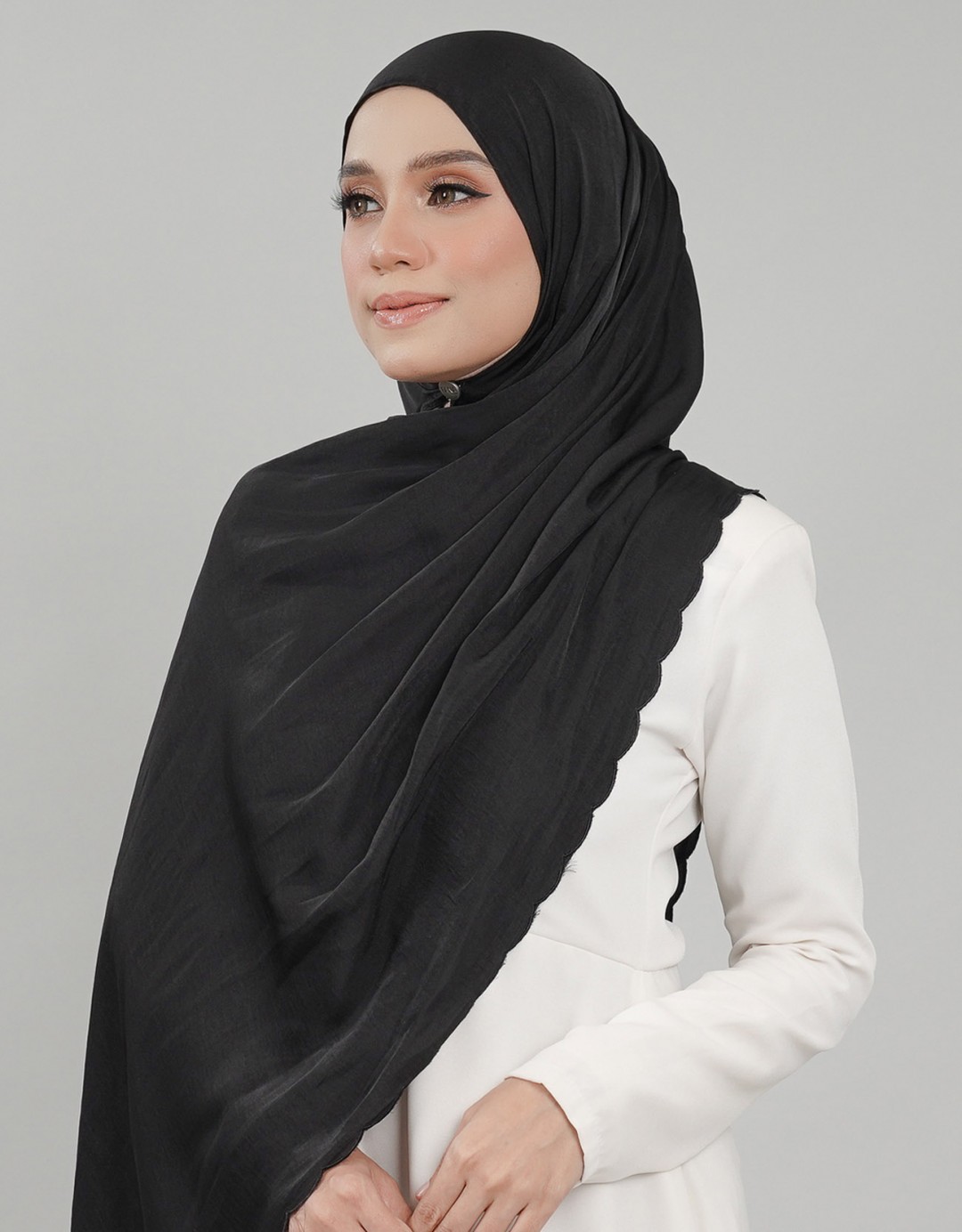 Akasia Shawl Sulam - 13 Black