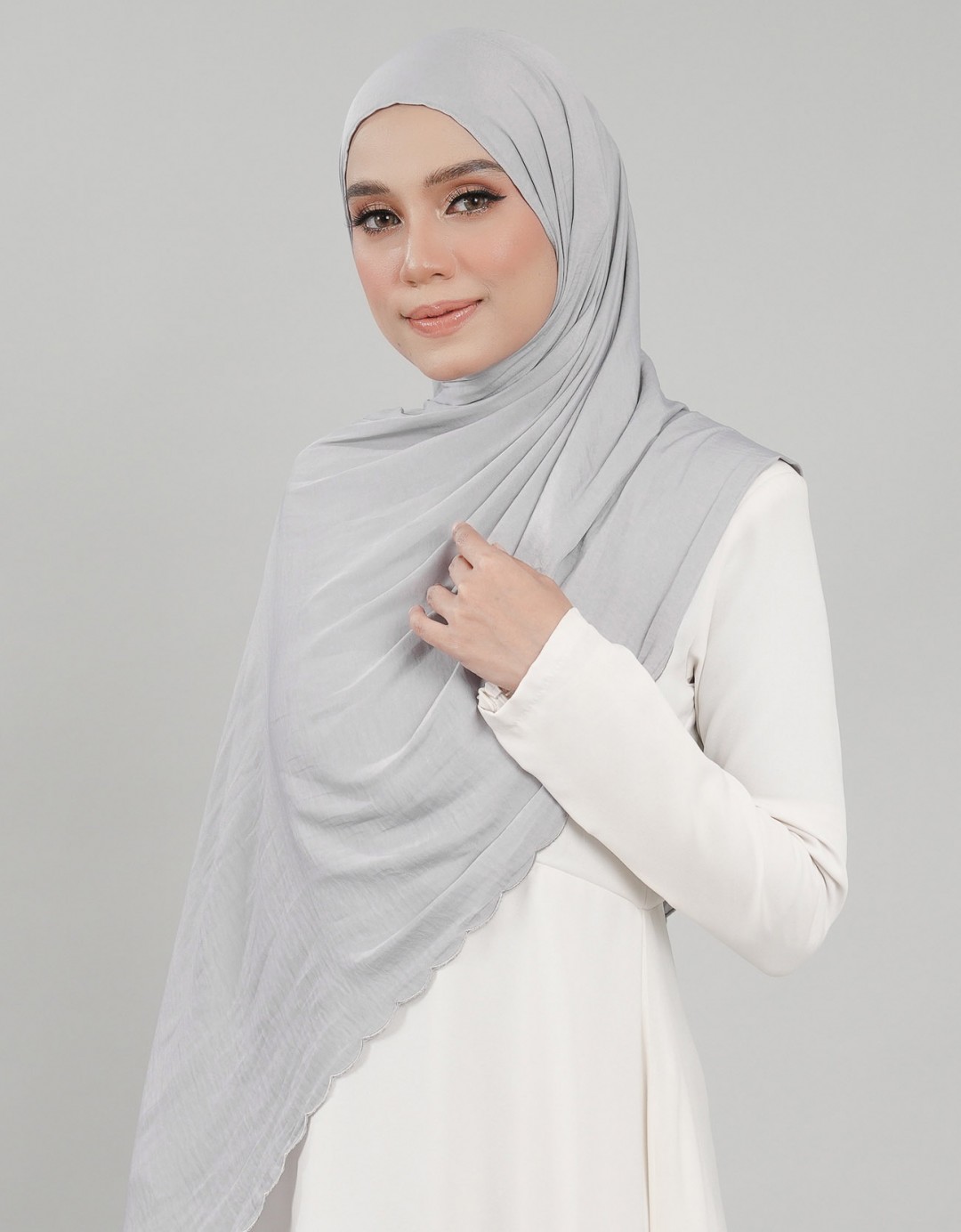 Akasia Shawl Sulam - 15 Gray