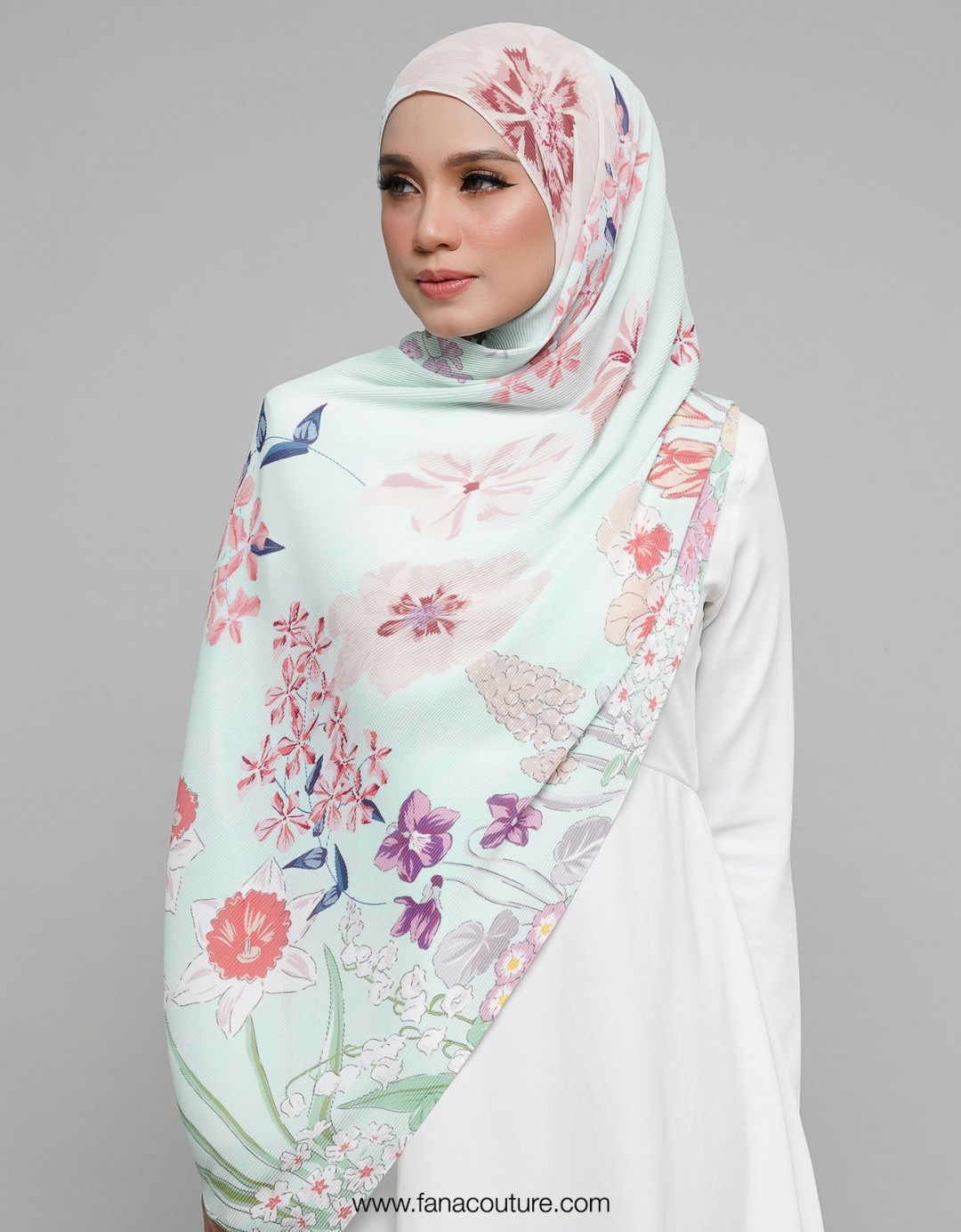 Dayang Pleated Shawl - 01 Ohoka