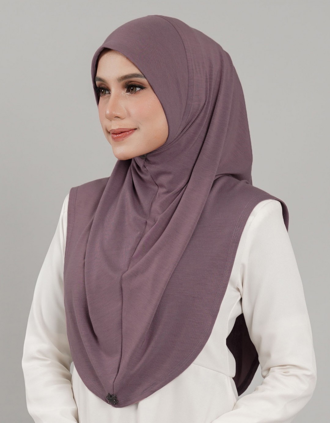 Express Hijab Damia Plain - 02 Plum