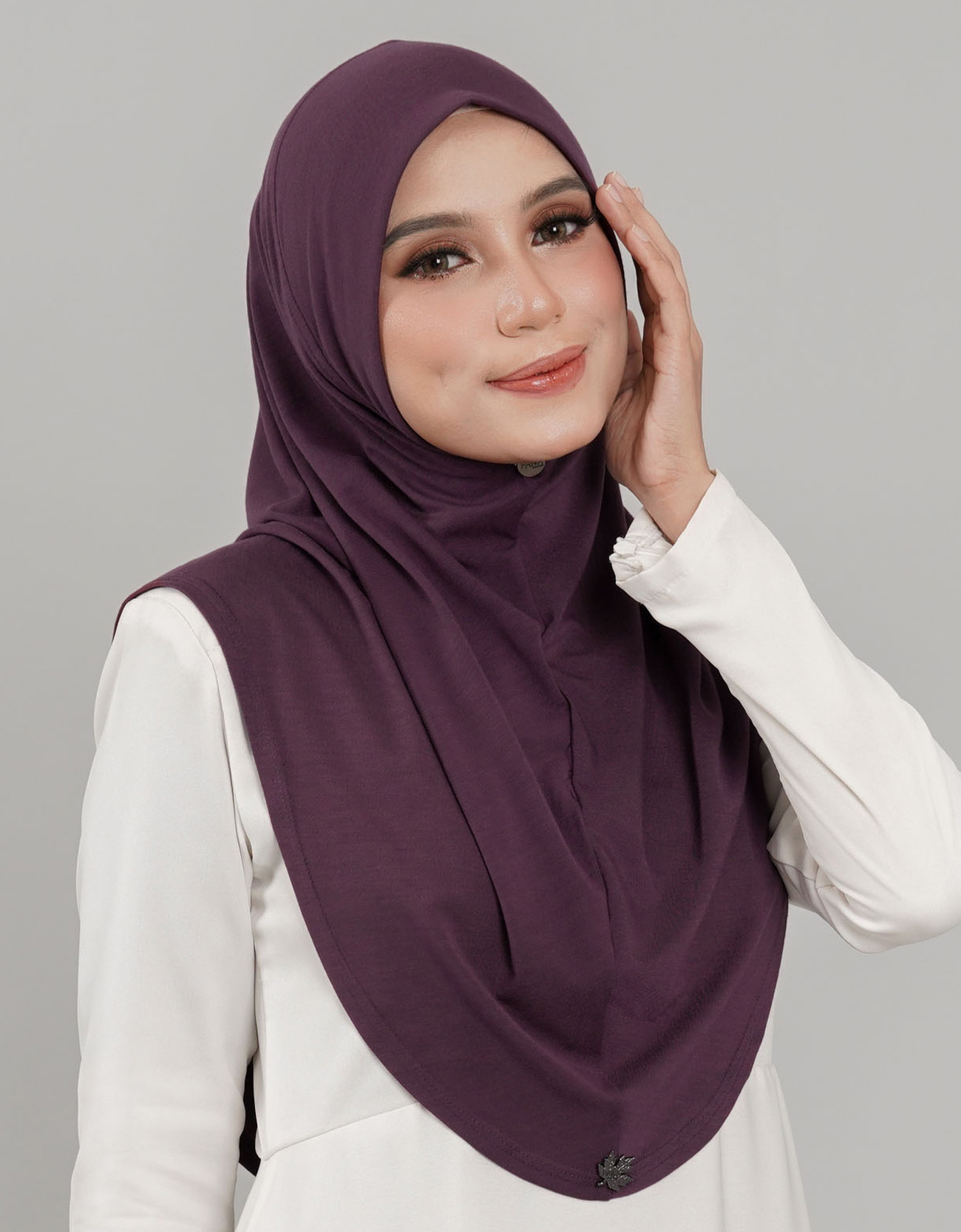 Express Hijab Damia Plain - 03 Grape