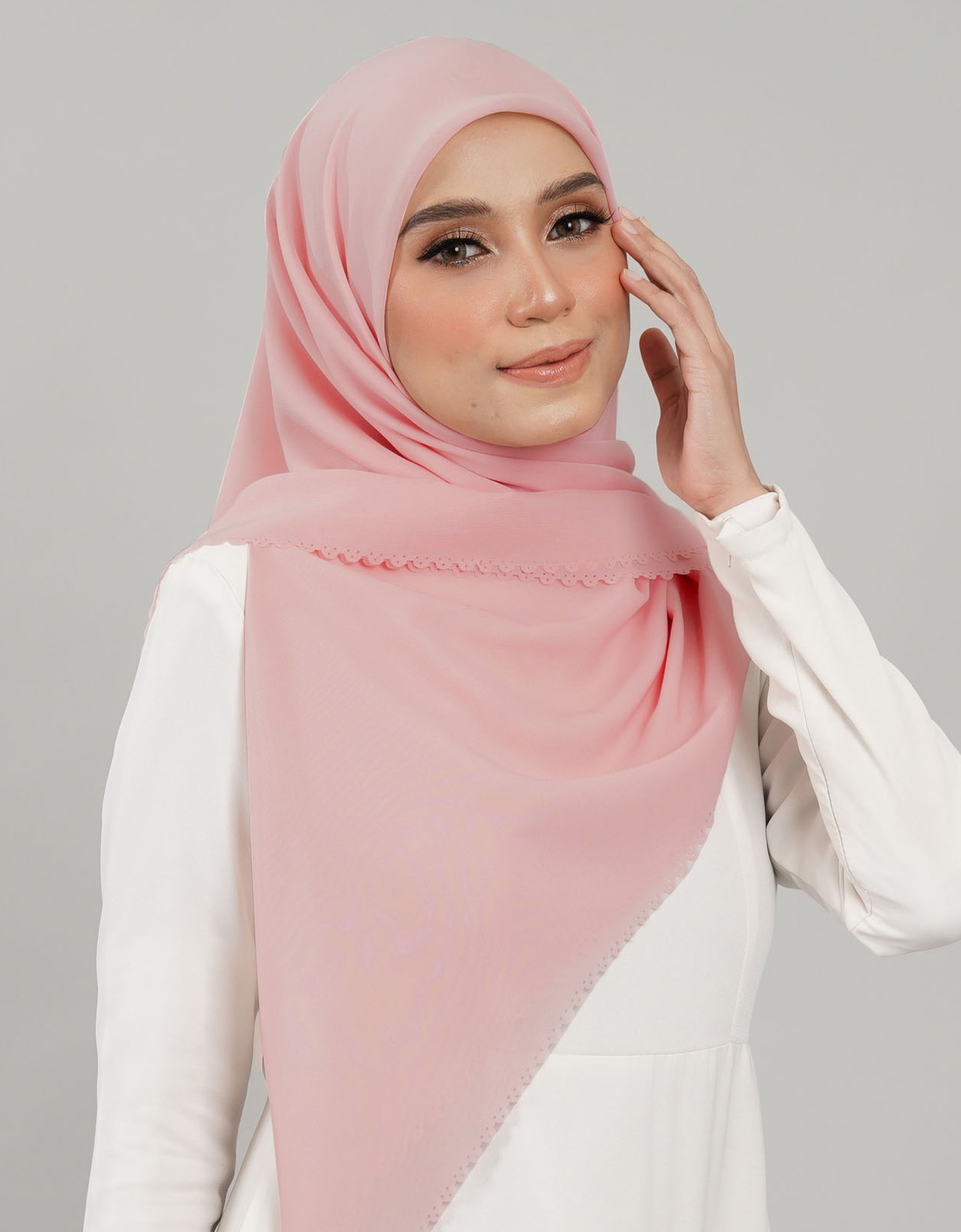 Feena Bawal Plain - 07 Pink