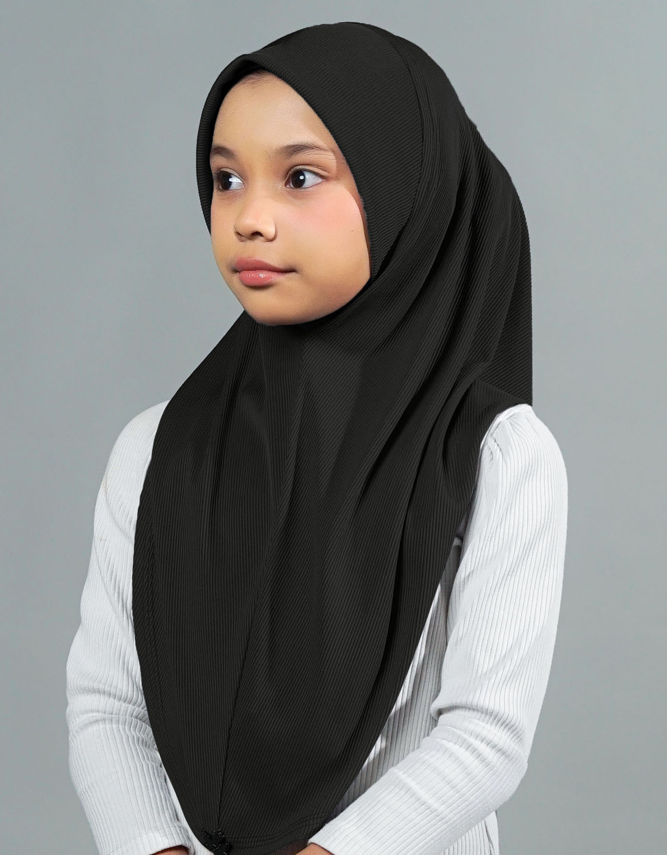 Eshal Plain Kids - 07 Black