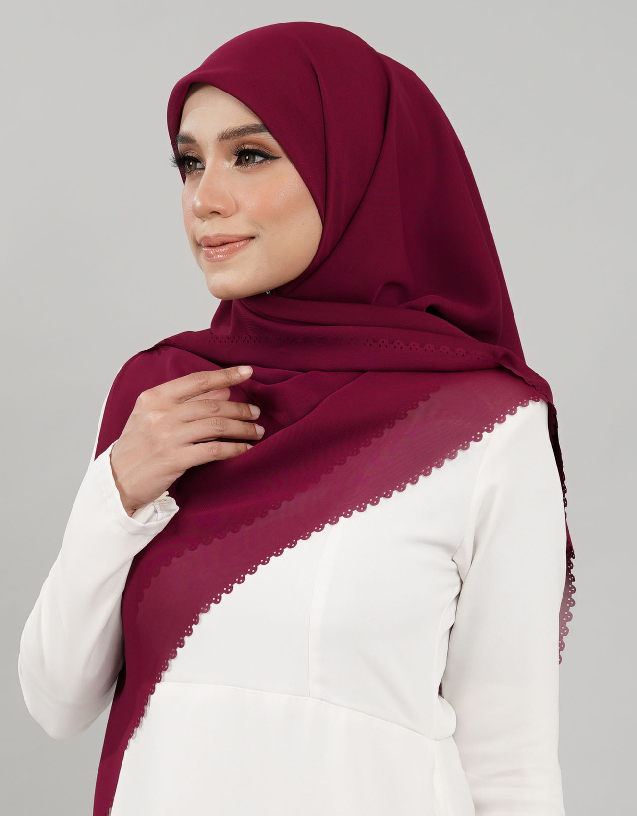 Feena Bawal Plain - 08 Maroon