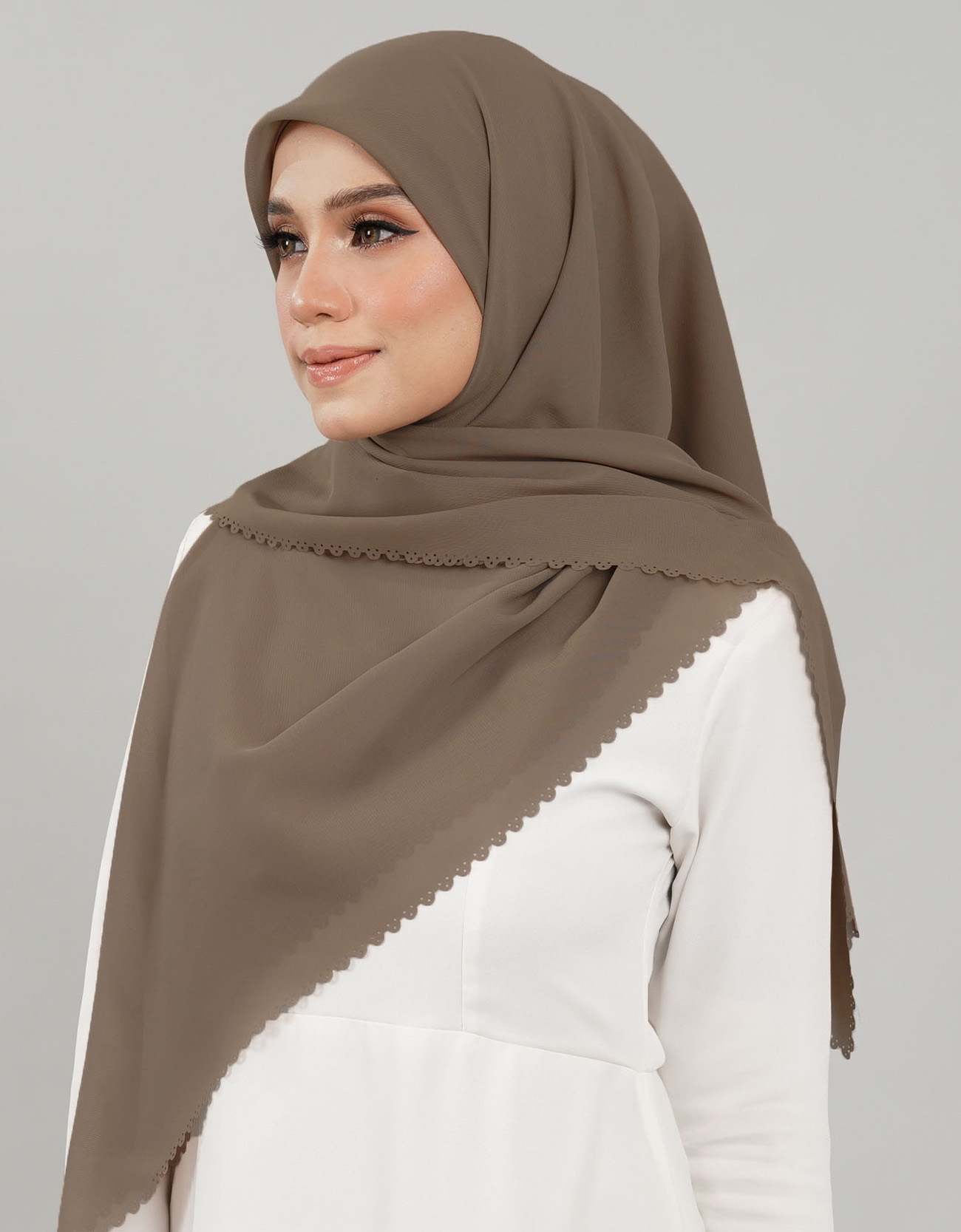 Feena Bawal Plain - 10 Mocha